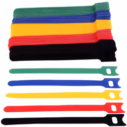 Techly 109528, Cable tie mount, Velcro, Multicolour, 12 mm, 150 mm, 10 pc(s)