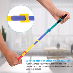 Techly 109528 cable tie Cable tie mount Velcro Multicolour 10 pc(s) - Additional view 5