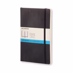 Moleskine Classic Notebook, Monochromatic, Black, Matt, 70 g/m², Softcover, Adult