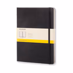 Moleskine Classic Notebook, Monochromatic, Black, Matt, 70 g/m², Squared paper, Hardcover