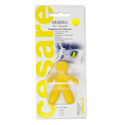 Mr & Mrs Fragrance Cesare Car Air Freshener Scented Vent Clip Vanilla Yellow