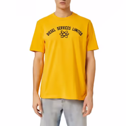 DIESEL T JUST C4 Mens T Shirts - Yellow, L
