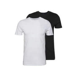 DIESEL UMTEE Mens T Shirts 2 Pack Basic Cotton Tee - Black and White, XS