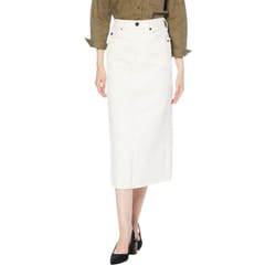 Diesel DE-RONNY Womens Pencil Skirt Mid Length Denim Summer Cotton PartyÂ Skirt - White, W30