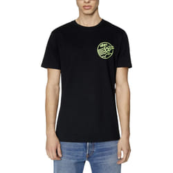 DIESEL T DIEGOR E7 Mens T Shirts Short Sleeve Slim Fit Casual Summer Cotton Tee - Black, XXS