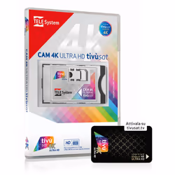 TELE System CAM tivùsat 4K Ultra HD, 4K Ultra HD, Grey, tivùsat 4K Ultra HD