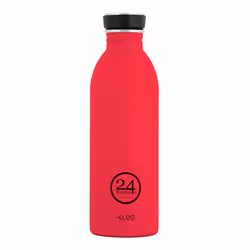 24Bottles Urban Bottle, 500 ml, Daily usage, Red, Stainless steel, Screw lid, Twist
