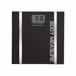 Beper 40.808A, Electronic personal scale, 180 kg, Black, Rectangle, LCD, Battery