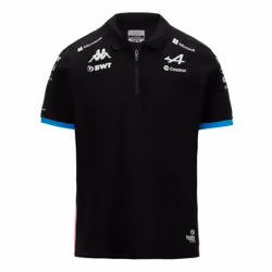 2024 Alpine BWT Team Polo Shirt (Black) - Kids - XLB