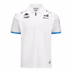 2024 Alpine BWT Team Polo Shirt (White) - Kids - XLB