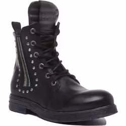 Replay Gwl26.00-C78L A-Womens Pollen Lace Up Zip In Black Size 36