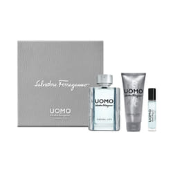 Salvatore Ferragamo Uomo Casual Life Kit (100ml EDT + 100ml SSG + 10ml Purse Spray)