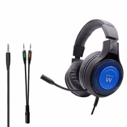 Ewent PL3322 headphones/headset Wired Neck-band Gaming Black, Blue - Additional view 3