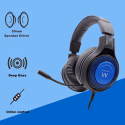 Ewent PL3322 headphones/headset Wired Neck-band Gaming Black, Blue - Additional view 5