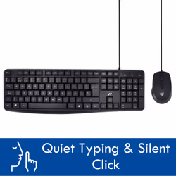 Ewent EW3006 keyboard Mouse included Office USB QWERTY Spanish Black