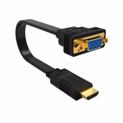 Ewent EW9869, 0.15 m, HDMI Type A (Standard), VGA (D-Sub), Male, Female, Straight