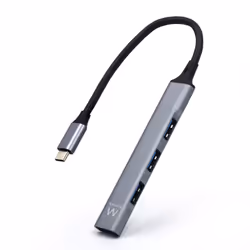 Ewent EW1145, USB 3.2 Gen 1 (3.1 Gen 1) Type-C, USB 2.0, USB 3.2 Gen 1 (3.1 Gen 1) Type-A, 5000 Mbit/s, Grey, Silver, 0.17 m, ...
