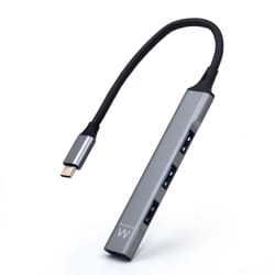 Ewent EW1145 interface hub USB 3.2 Gen 1 (3.1 Gen 1) Type-C 5000 Mbit/s Grey, Silver