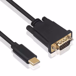Ewent EC1052, 1.8 m, USB Type-C, VGA (D-Sub), Male, Male, Straight