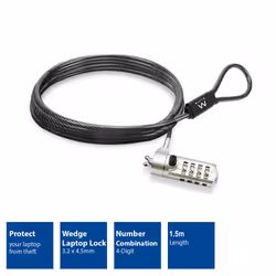 Ewent EW1243 cable lock Black, Zinc 1.5 m - Additional view 2