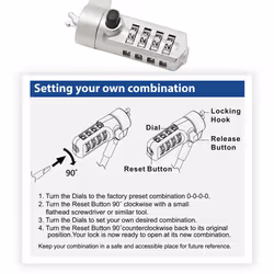 Ewent EW1243 cable lock Black, Zinc 1.5 m - Additional view 3