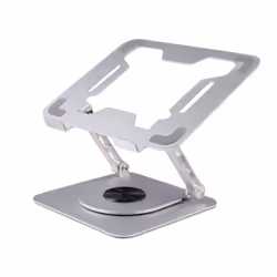 Ewent EW1267, Laptop stand, Silver, Aluminium, Silicone, 25.4 cm (10"), 43.9 cm (17.3"), 360°