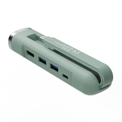 Ewent EW1148 laptop dock/port replicator Wired USB 3.2 Gen 1 (3.1 Gen 1) Type-C Green