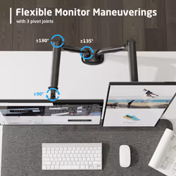 Ewent EW1534 monitor mount / stand 81.3 cm (32") Desk Black - Additional view 5