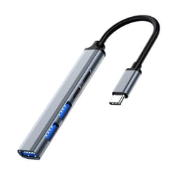 Ewent EW1149 interface hub USB 3.2 Gen 1 (3.1 Gen 1) Type-C 5000 Mbit/s Grey, Silver