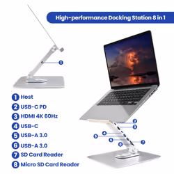 Ewent EW1269 laptop stand Grey, Silver 43.2 cm (17") - Additional view 4
