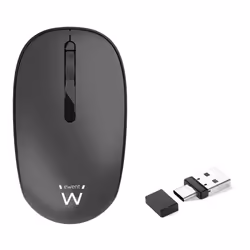 Ewent EW3206, Ambidextrous, Optical, RF Wireless, 1000 DPI, Black