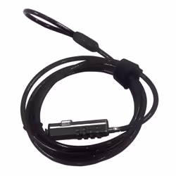 Ewent EW1238, 1.8 m, Nano, Combination lock, Steel, Zinc, Black