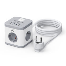 Ewent EW3863 power extension 1.5 m 3 AC outlet(s) Indoor Grey, White