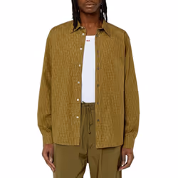 DIESEL S-UMBE-MON Mens Shirts - Olive, EU 48