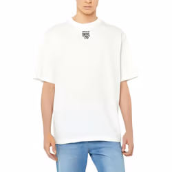 DIESEL T-WASH Mens T Shirts Relaxed Fit Summer Tee - White, 2XL