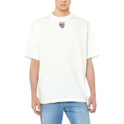 DIESEL T-WASH Mens T Shirts Relaxed Fit Summer Tee - White, 2XL