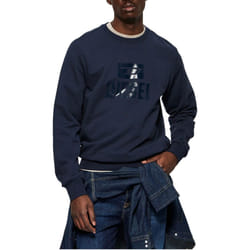 DIESEL S-GIR Mens Sweatshirts Pullover Sportswear - Navy Blue, 2XL