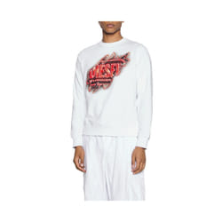 DIESEL S Ginn E9 Felpa Mens Pullover Sweatshirt - White, XL