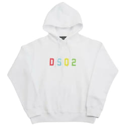 Dsquared2 Multicoloured DSQ2 Logo White Hoodie - L