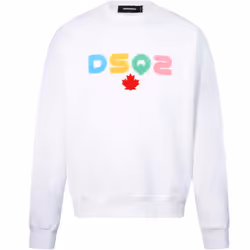 Dsquared2 Multi Coloured DSQ2 Logo White Sweatshirt - XL