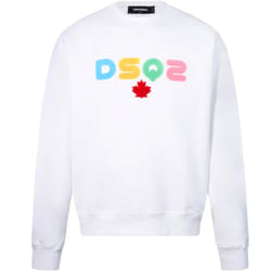 Dsquared2 Multi Coloured DSQ2 Logo White Sweatshirt - XL
