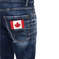 Dsquared2 Skater Jean Canadian Flag Badge Blue Wash Jeans - W28 L30