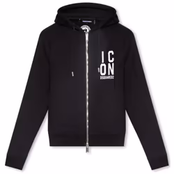 Dsquared2 Bold Icon Logo Black Zip-Up Hoodie - S