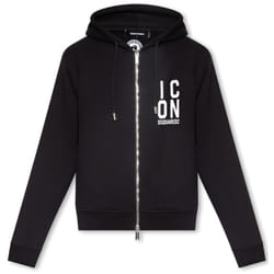 Dsquared2 Bold Icon Logo Black Zip-Up Hoodie - S