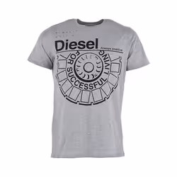 DIESEL T BALLOCK R Mens T-Shirt Crew Neck Grey Tee - S