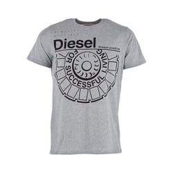 DIESEL T BALLOCK R Mens T-Shirt Crew Neck Grey Tee - S