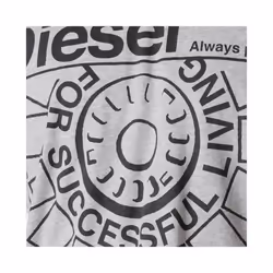 DIESEL T BALLOCK R Mens T-Shirt Crew Neck Grey Tee - S