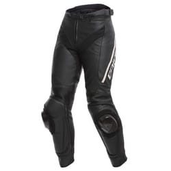 D - Dainese Delta 3 Ladies Leather Trouser Black / Black / White - 54