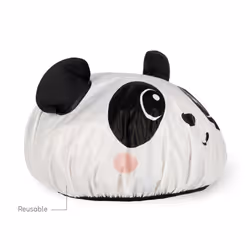 - The Shower Must Go On Shower Cap, Reusable Waterproof, Elastic Edge, One Size, EVA Material, Panda Theme