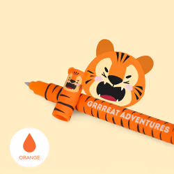 Legami Erasable Gel Pen, Tiger